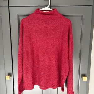 MELLODAY Rich Red Cowl Neck Sweater